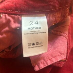 Mother Red Corduroy size 24